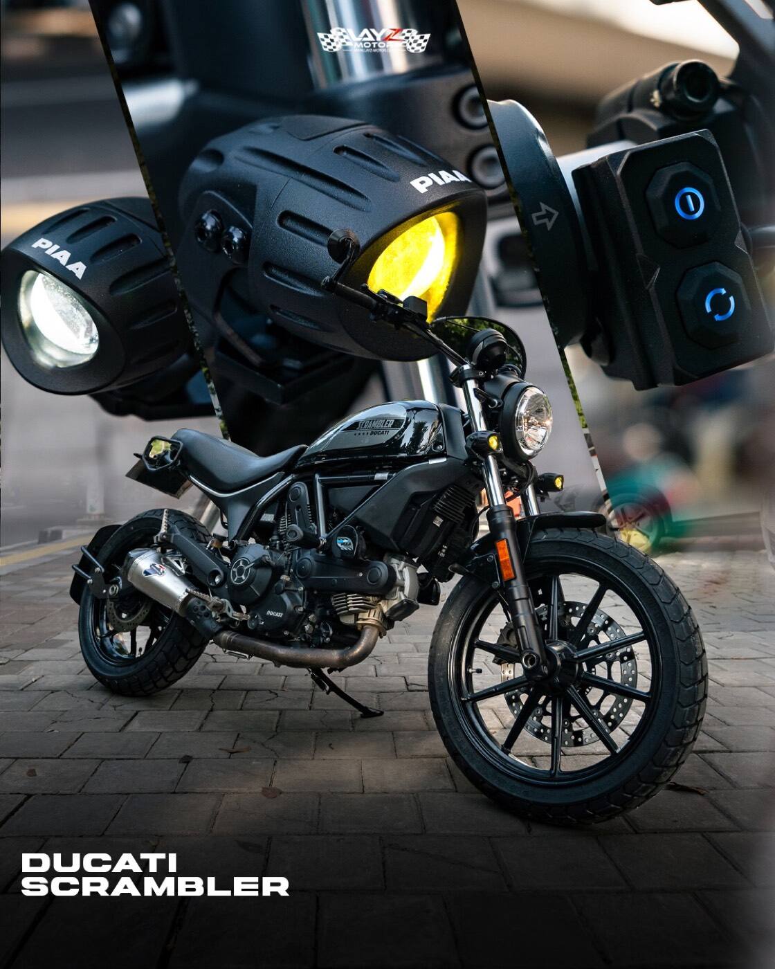DUCATI SCRAMBLER PIAA 輔助燈實裝（2/5）
