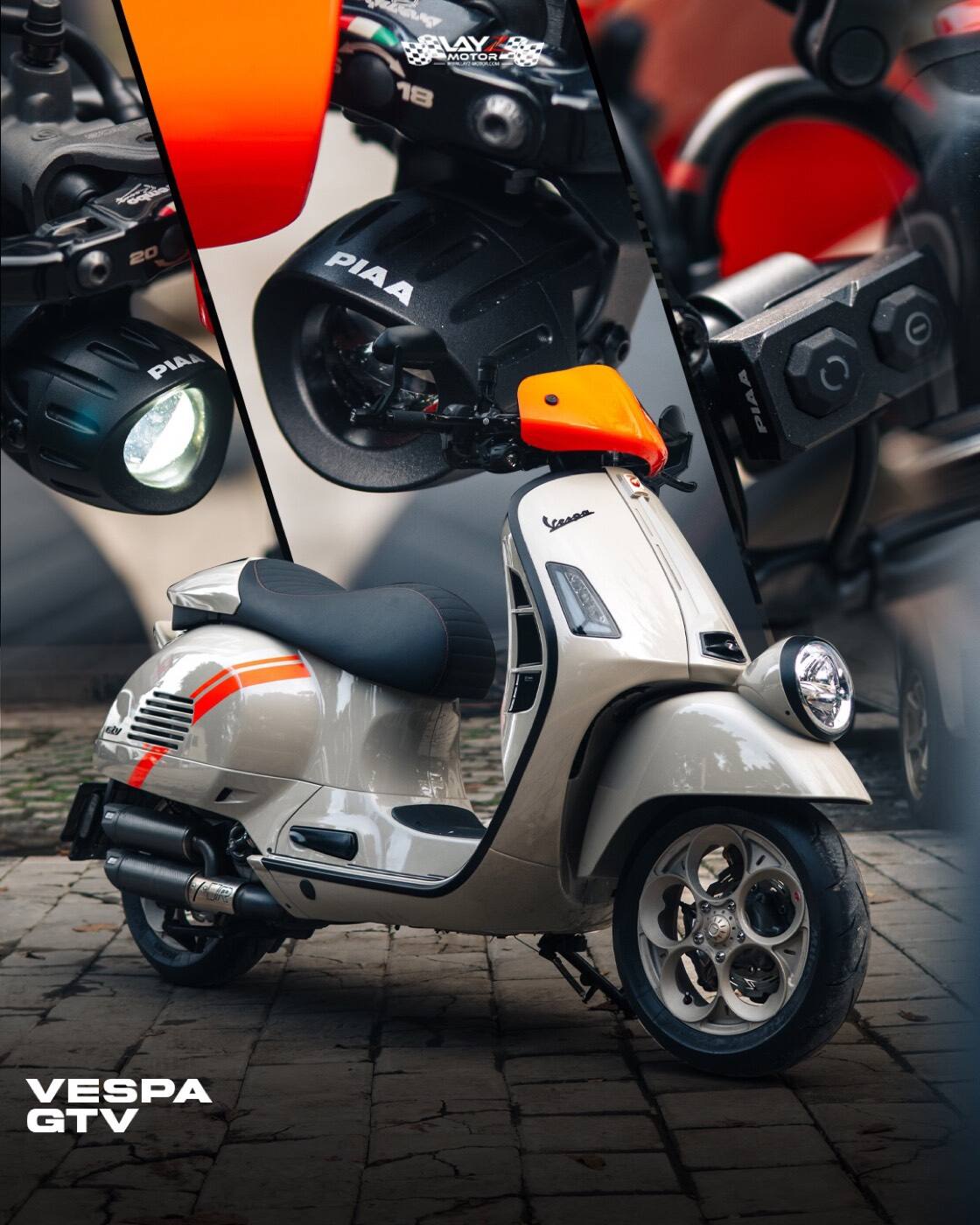 VESPA GTS・GTV PIAA 輔助燈實裝（2/10）