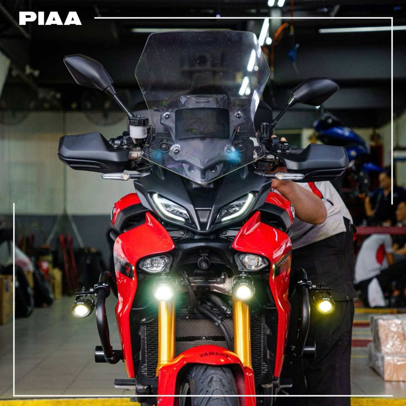 YAMAHA TRACER 9 GT PIAA 輔助燈實裝（3/8）